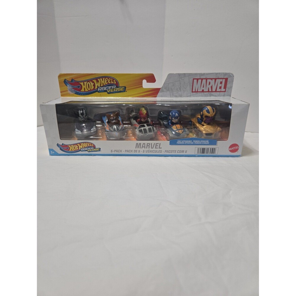 Hot Wheels RacerVerse Set of 5 Die-Cast Hot Wheels Cars Marvel Characters driver